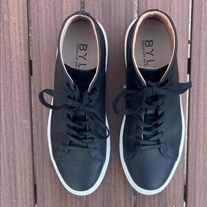 BYLT Basics Black Low-Top Sneakers with White Sole